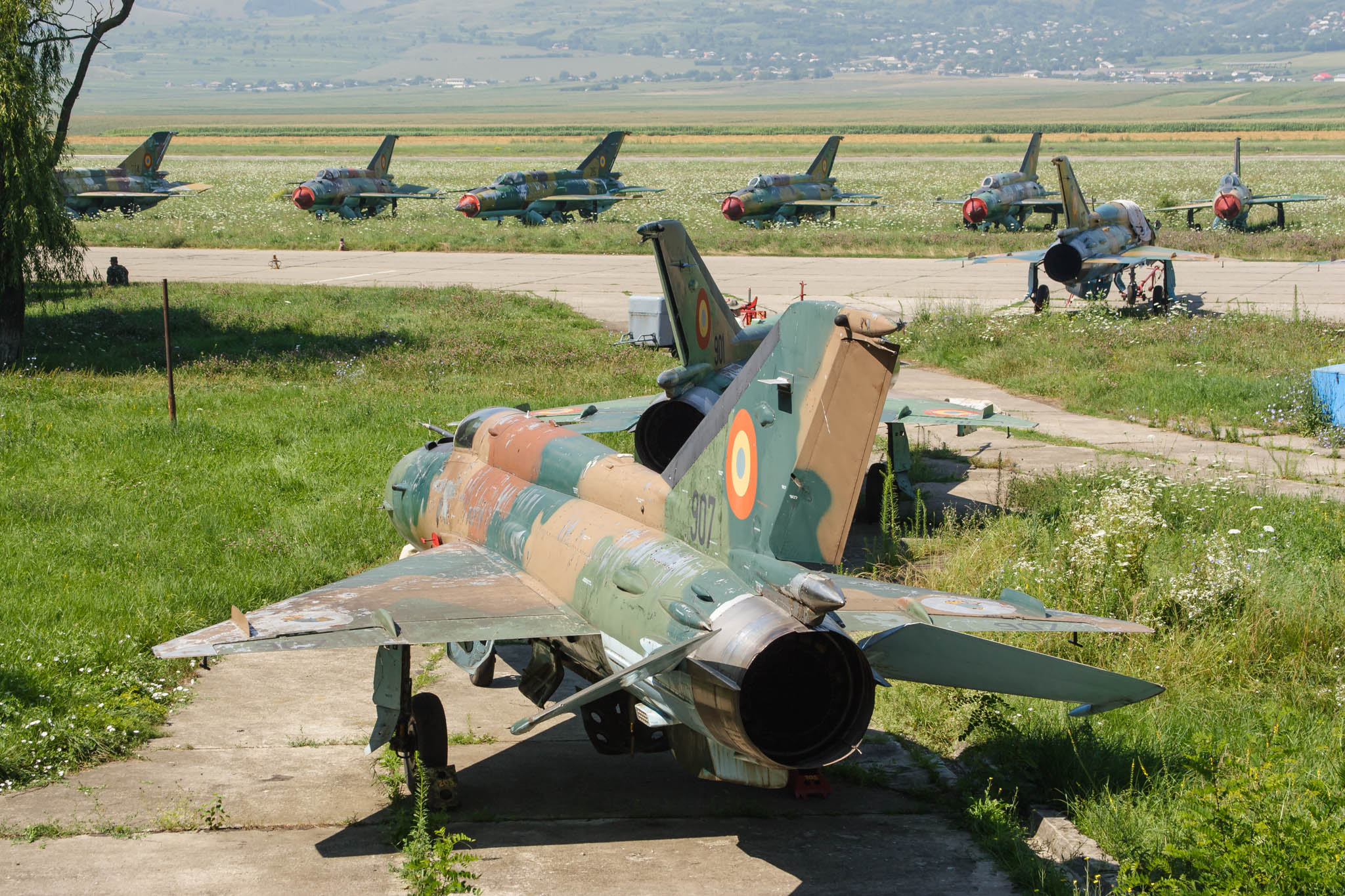 Shot taken from on top of a revetment (image062_2607w5) Romanian Air Force, Bacau