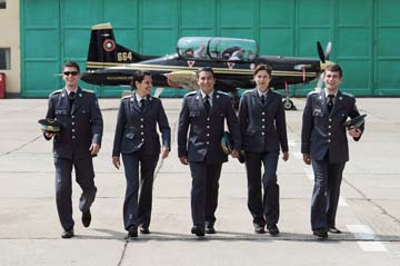 Graduate cadets of the Bulgarian Air Force Academy
