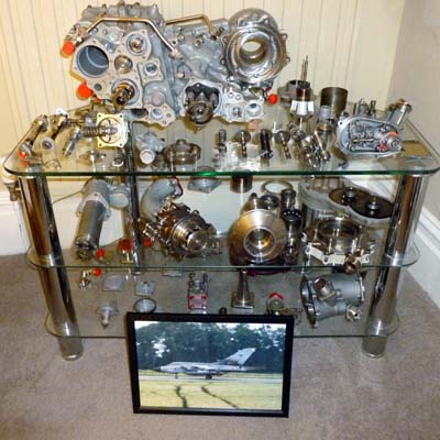 Roger's display stand of his treasured GR.4 components Aviation Photographylow Tornado GR.4